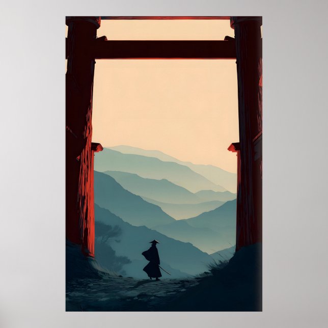 Pôster da Montanha Samurai Espadachim Solitário, T (Frente)