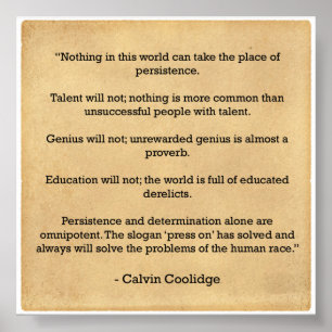 Poster da motivação - persistência