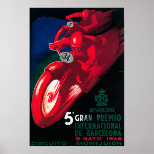 Poster da motocicleta de 5 Gran Premio Internat'l
