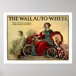 Poster da motocicleta do vintage: A roda do