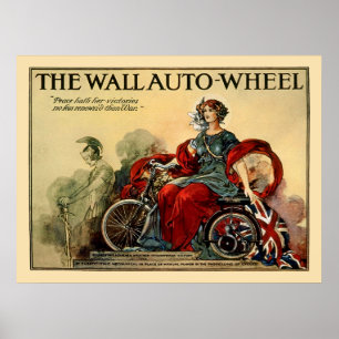 Poster da motocicleta do vintage: A roda do