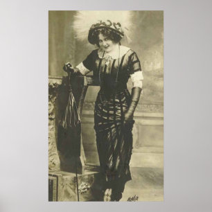 poster da mulher 1900's extravagante