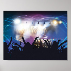 Poster da multidão do concerto