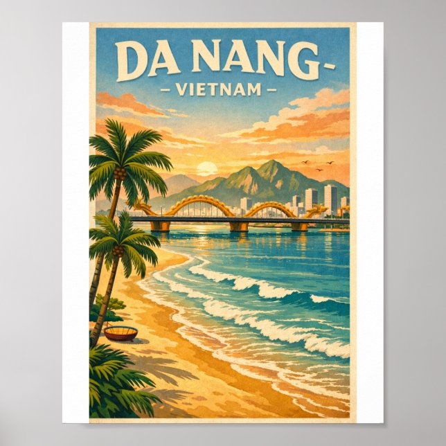 Poster da nang vietnã viagem retrô 2026 (Frente)