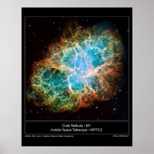Poster da nebulosa de caranguejo M1