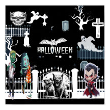 Poster da Noite Assustadora do Halloween