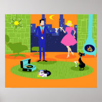 Poster da Noite Romântica Retroativa