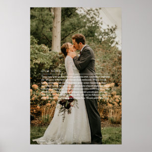 Poster da nossa letra de música de casamento