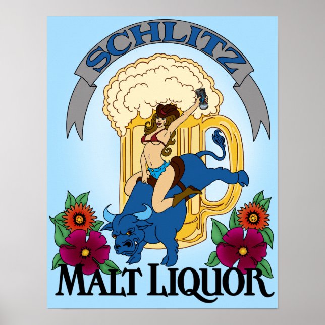 Poster da nova Schlitz Malt Liqut Girl (Frente)