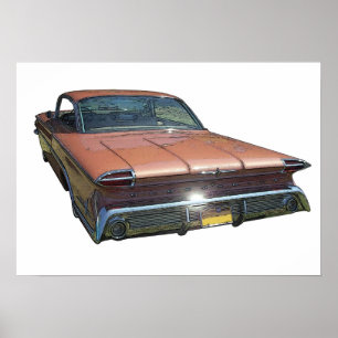 Poster da opinião traseira de 60 Oldsmobile