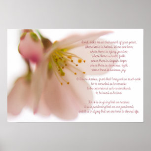 Poster da oração da paz, St Francis de Assisi