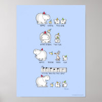 Poster da OVELHA do PASSARINHO DOIS do HIPOPÓTAMO