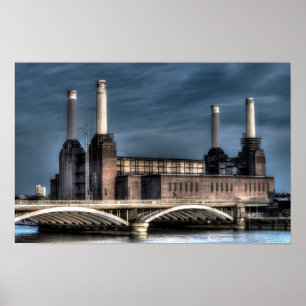 Poster da paisagem de Battersea Londres