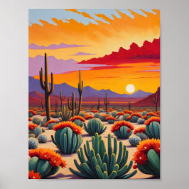 Poster da paisagem do deserto