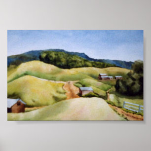 Poster da paisagem do país