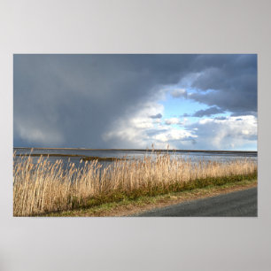 Poster da paisagem natural do dia nublado