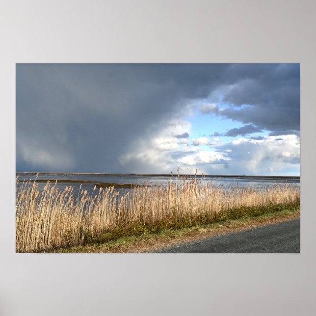 Poster da paisagem natural do dia nublado (Frente)