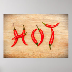 Poster da palavra das letras de Red Hot Chili