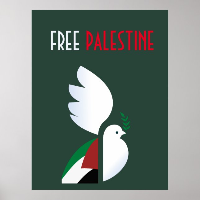 Poster da Palestina Livre - Arte de Protesto Polít (Frente)