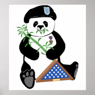 Poster da panda do dia de forças armadas