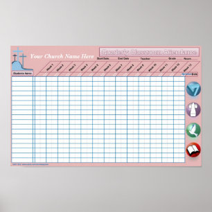 Poster da parede do comparecimento da sala de aula