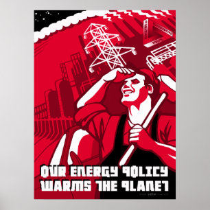 Poster da paródia da propaganda do aquecimento