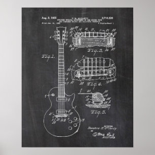 Poster da patente da guitarra