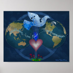 Poster da paz de mundo