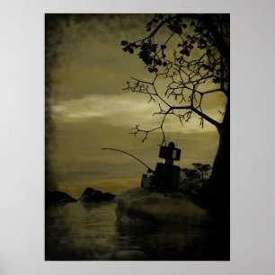 Poster da pesca do robô