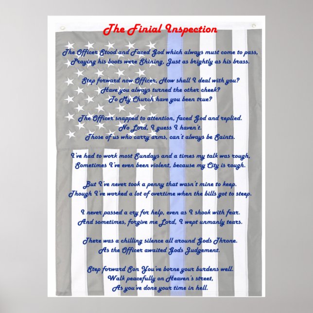 Poster da Polícia de Inspeção Final (Frente)