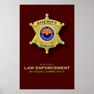 Poster da polícia do apoio