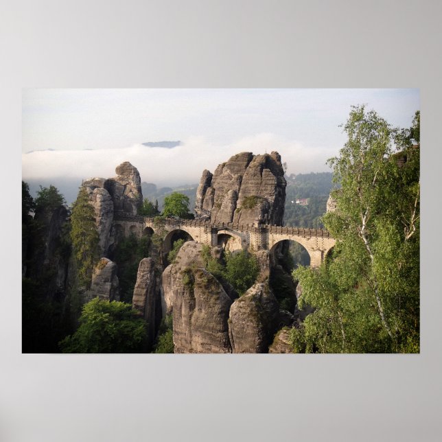 Pôster da Ponte Bastei na Suíça Saxônica (Frente)