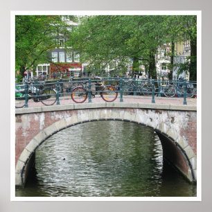 Poster da ponte da bicicleta de Amsterdão