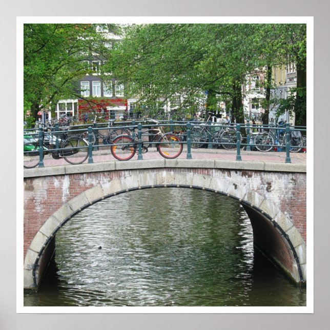Poster da ponte de Bicicleta de Amsterdã (Frente)