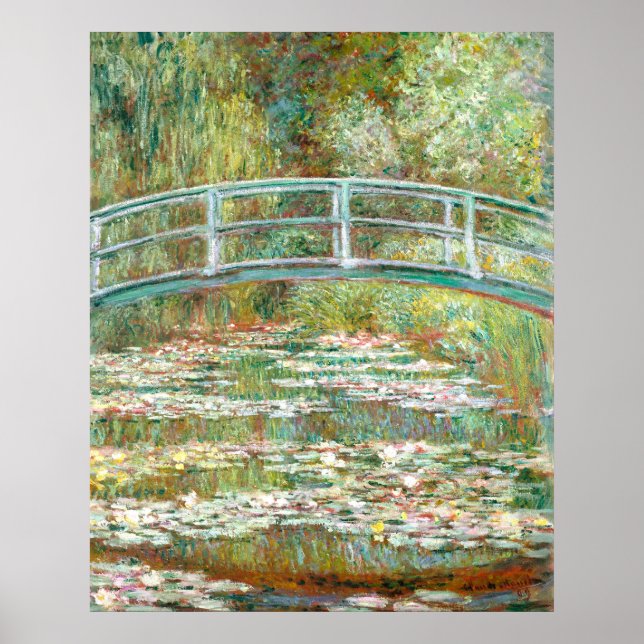 Pôster da Ponte de Monet sobre uma Lagoa de Nenúfa (Frente)