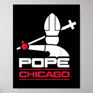 Poster Da Pope Leo Xiv Camisa Baseball Chicago