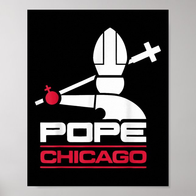 Poster Da Pope Leo Xiv Camisa Baseball Chicago (Frente)