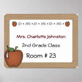 Poster da porta do professor