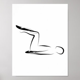 Poster da pose de Pilates