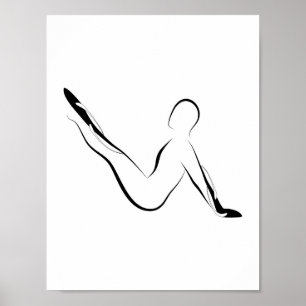 Poster da pose de Pilates