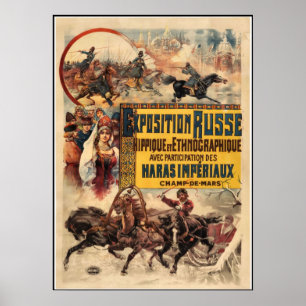 Pôster Da "poster de Russe exposição" do vintage
