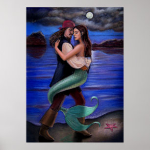 Poster Da "POSTER do amor das caraíbas sereia & do