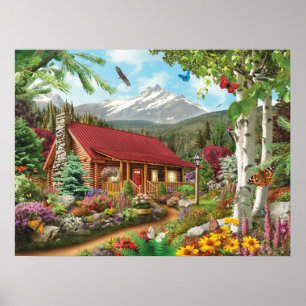 Pôster Da "poster do Hideaway montanha" de Alan Giana