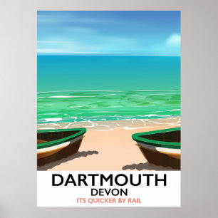 Poster da praia de Dartmouth Devon