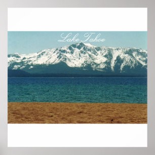 Poster da praia de Lake Tahoe Nevada