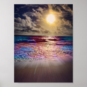 Poster da praia do por do sol de St Augustine