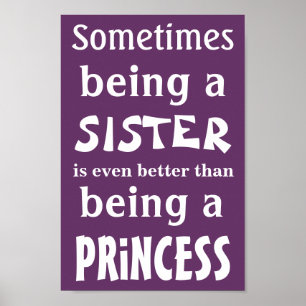 Poster da princesa para irmãs