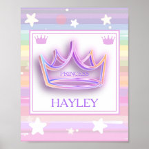 Poster da princesa personalizada