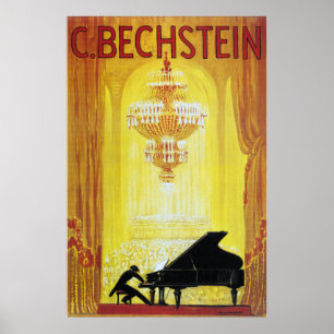 Poster da propaganda do piano de C. Bechstein