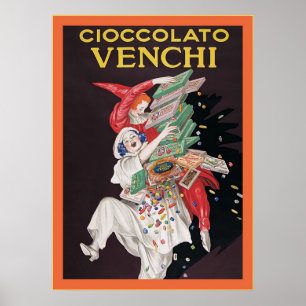 Poster da propaganda do vintage do ~ de Cioccolato